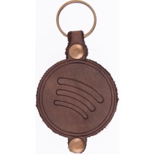 Miawiki Kişiselleştirilmiş Deri Anahtarlık, Kişiye Özel Isim Yazılabilen Müzik Desenli Anahtarlık