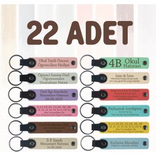 Miawiki Okul Kulübü Üyelerine Özel, 22'li Set, Kişiye Özgü Tasarlanmış Anahtarlık