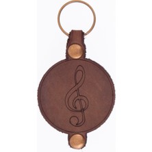 Miawiki Sol Anahtarı Desenli Deri Anahtarlık, Özel Günler Için En Iyi Hediye, Farklı Desen ve Renkler,kalite