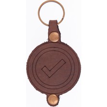 Miawiki Pozitif Desenli Deri Anahtarlık, Özel Günler Için En Iyi Hediye, Farklı Desen ve Renkler, Hediyelik