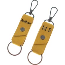 Miawiki Isme Özel Kişiselleştirilebilir Çiftler Için Anahtarlık Seti, Kişiye Özel Ikili Deri Anahtarlık Seti