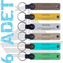 Miawiki Bebeğinizin Cinsiyet Açıklama Partisi Için, 6'lı, Annenin Ismine Özel Anahtarlık, Hediye Hatıra