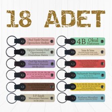 Miawiki Okulda Ilk Yılını Tamamlayanlar Için, 18'li Set, Anlamlı Eğitim Hediyesi Anahtarlık, Isim Detaylı