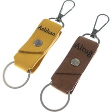 Miawiki Isme Özel Kişiselleştirilebilir Çiftler Için Anahtarlık Seti, Kişiye Özel Ikili Deri Anahtarlık Seti