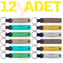 Bebeğinizin Cinsiyet Açıklama Partisi Için, 12'li, Annenin Ismine Özel Anahtarlık, Hediye Hatıra