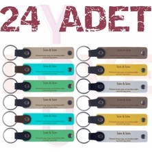 Bebeğim Evimize Hoş Geldin Partisi Için Isme Özel 24'lü Hatıra Anahtarlığı, Mükemmel Anılara