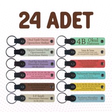 Okulun Ilk Günü Hatırası Olarak Dağıtılacak, 24'lü Set, Kişiye Özel Hediyelik Anahtarlık