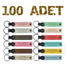 Miawiki Yeni Mağaza Açılışı Için, Markanıza Özel, Kişiselleştirilebilir 100' Lü Set Hediye Deri Anahtarlık,