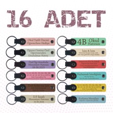 Miawiki Tiyatro Gösterilerine Katılan Öğrencilere Özel, 16'lı Set, Kişiselleştirilmiş Hatıra Anahtarlığı