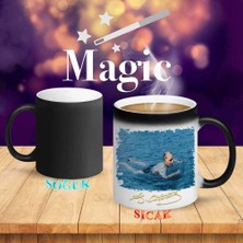 Asilmeydan Denizde Yüzen Mustafa Kemal Atatürk Sihirli Kupa BARDAK-R300