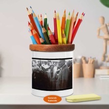 Asilmeydan Asil Duruşlu Mustafa Kemal Atatürk Ahşap Seramik Kalemlik-1040