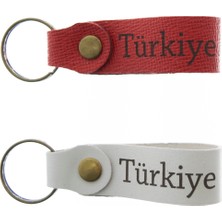 Miawiki Türkiye Yazılı Ikili Deri Anahtarlık, Özel Hediyelik Türkiye Anahtarlık Yüksek Kalite Deri Aksesuar