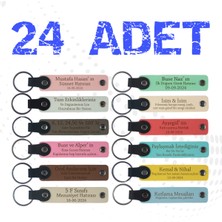 Güzellik Merkezi Açılış Kutlamanız Için Markanıza Özel, 24' Lü Set, Hediyelik Hatıra Deri Anahtarlık