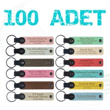 Sınıf Kutlamaları Için, Sınıf Ismine Özel, 100' Lü Set, Deri Hediyelik Anı ve Hatıra Anahtarlığı