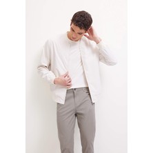 DeFacto Su İtici Slim Fit Dar Kesim Bomber Kolej Yaka Fermuarlı Çift Cepli Mevsimlik Hafif Mont D7319AX25SP
