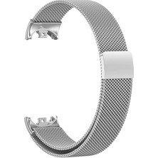 34center Xiaomi Mi Band 8 / Mi Band 9 Uyumlu Hasır Milano Metal Kordon