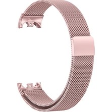 34center Xiaomi Mi Band 8 / Mi Band 9 Uyumlu Hasır Milano Metal Kordon