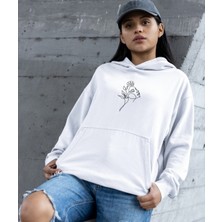 Terzili Giyin Boyacı Panda Küçük Ön Baskılı Sweatshirt Kadın