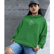 Terzili Giyin Boyacı Panda Küçük Ön Baskılı Sweatshirt Kadın