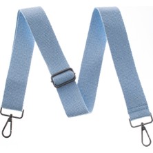 Miawiki Açık Mavi Renk, 165 cm Uzunlukta, Siyah Metal Aksesuarlı, Omuz Askısı, Çanta Taşıma Kayışı