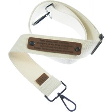 Miawiki Krem Renk, Isminize Özel Çantalar Için 120 cm Omuz Askısı, Konsept Tasarım, Hediyelik Hatıra