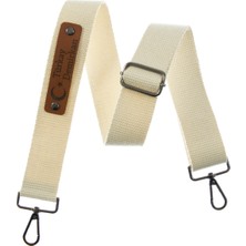 Miawiki Omuz Çantaları Için Isminize Özel Krem Omuz Askısı 125 Cm, El Yapımı Hediyelik Kişiye Özel Askı