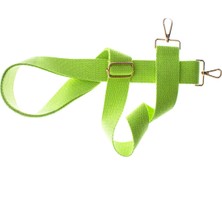 Miawiki Neon Yeşil Renk, 145 cm Uzunlukta, Altın Metal Aksesuarlı, Omuz Askısı, Farklı Renkler, Canlı Kombin