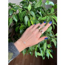 Nice Boutique Tasarım Taşlı Göz Gold Şahmeran