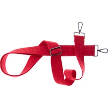 Miawiki Kırmızı Renk, 165 cm Uzunlukta, Siyah Metal Aksesuarlı, Omuz Askısı, Kısaltılabilir Çanta Kayışı