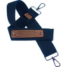 Lacivert Renk, Unisex Özellikli, Arkadaş Ismine Özel, Laptop Çantaya Uygun Omuz Askısı 200 cm