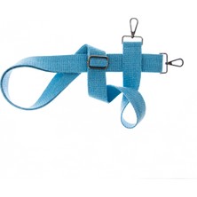 Miawiki Mavi Renk, Uzun Boylulara Özel, 225 cm Uzunluk, Siyah Metal Aksesuarlı, Omuz Askısı, Kıyafete Uyumlu