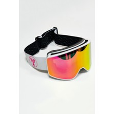 Mamamila Profesyonel Kayak / Snowboard Gözlüğü Mıknatıslı Mor-Pembe Model