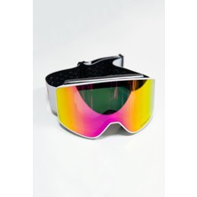 Mamamila Profesyonel Kayak / Snowboard Gözlüğü Mıknatıslı Mor-Pembe Model