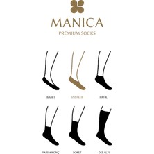 MANICA Erkek Bambu Sneaker Çorap 4 Çift - Siyah