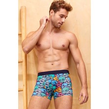 Berrak 4431 Licralı Dijital Baskılıi Erkek Boxer