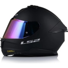 Ls2 Storm 2 Mat Siyah Fullface Motosiklet Kaskı Gökkuşağı Camlı