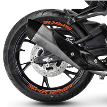 Rks (Qj Motor) Srk 125R Motosiklet Jant Içi Sticker Etiket Modeli Turuncu