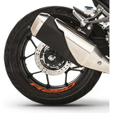 Rks R250 Motosiklet Jant Içi Sticker Etiket Modeli Turuncu