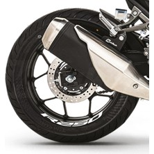 Rks R250 Motosiklet Jant Içi Sticker Etiket Modeli Beyaz