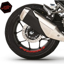 Rks R250 Motosiklet Jant Içi Sticker Etiket Modeli Neon Turuncu