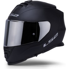 Ls2 Storm 2 Mat Siyah Kapalı Motosiklet Kaskı Gri Camlı