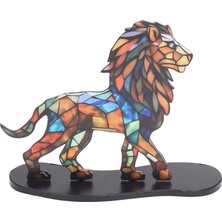 Auralia Brevity Yaban Hayatı Metal Sanat Tabanı Ev Odası Masa Dekorasyonu Aslan Stili Düz Dekorasyon Süsü (Yurt Dışından)