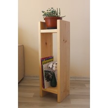 75  cm  Doğal Ahşap Dergilik, Çiçeklik, Kitaplık, Dekoratif Raf 3 Farklı Ölçü 75  cm  60  cm  45  cm  Iki Raflı
