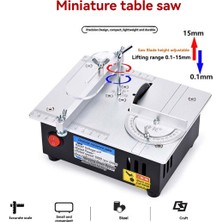 Mini Masa Testeresi Ahşap Işleme Elektrikli Tezgah Kendin Yap Modeli El Sanatları Kesme Aleti 96W Masaüstü Testereler Ab Fişi (Yurt Dışından)