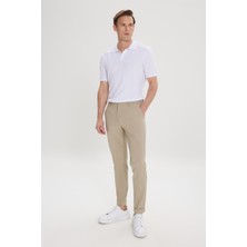 Slim Fit Dar Kesim Beli Lastikli Yan Cep Rahat Pantolon