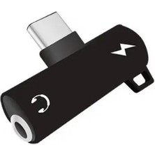 Hiqonic Type-C  2in1 Şarj Kulaklık Dönüştürücü Adaptör Şarj Çoğaltıcı Splitter Samsung Xiaomi Oppo Uyumlu
