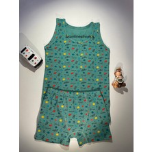 Erkek Çocuk Atlet Boxer Takım Yaşa Özel %95 Pamuklu %5 Likralı Organik