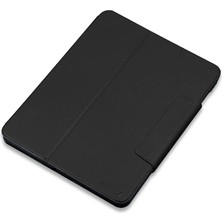 Raptic Apple iPad Air 11 2024 Standlı Kalem Bölmeli Kılıf Raptic Spin Detachable Folio Pu Ayrılabilir Siyah
