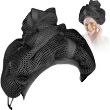 Alchemy Kıvırcık Saç Kurutma Şapkaları Duş Bonesi Ayarlanabilir Ağ Plopping Bonnet Hızlı Havlu Şapkalar Banyo Aksesuarları,a (Yurt Dışından)