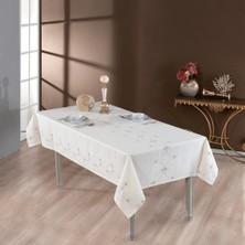 Solinas Collection Mira Nakışlı Gardenya Krem Masa Örtüsü